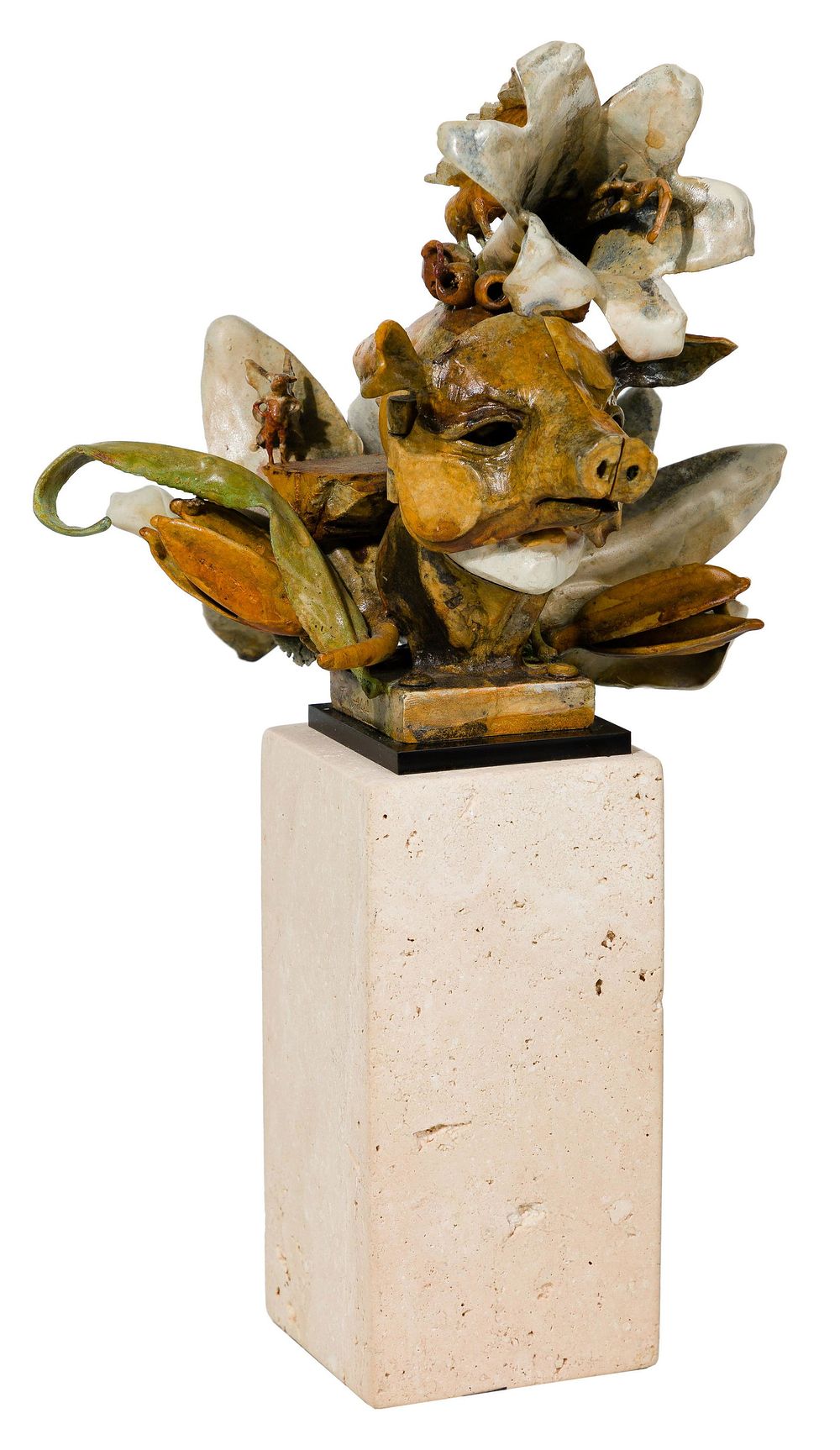 Lot 252: Theodore Gall (American, b.1941) 'Flower Pig' Cast