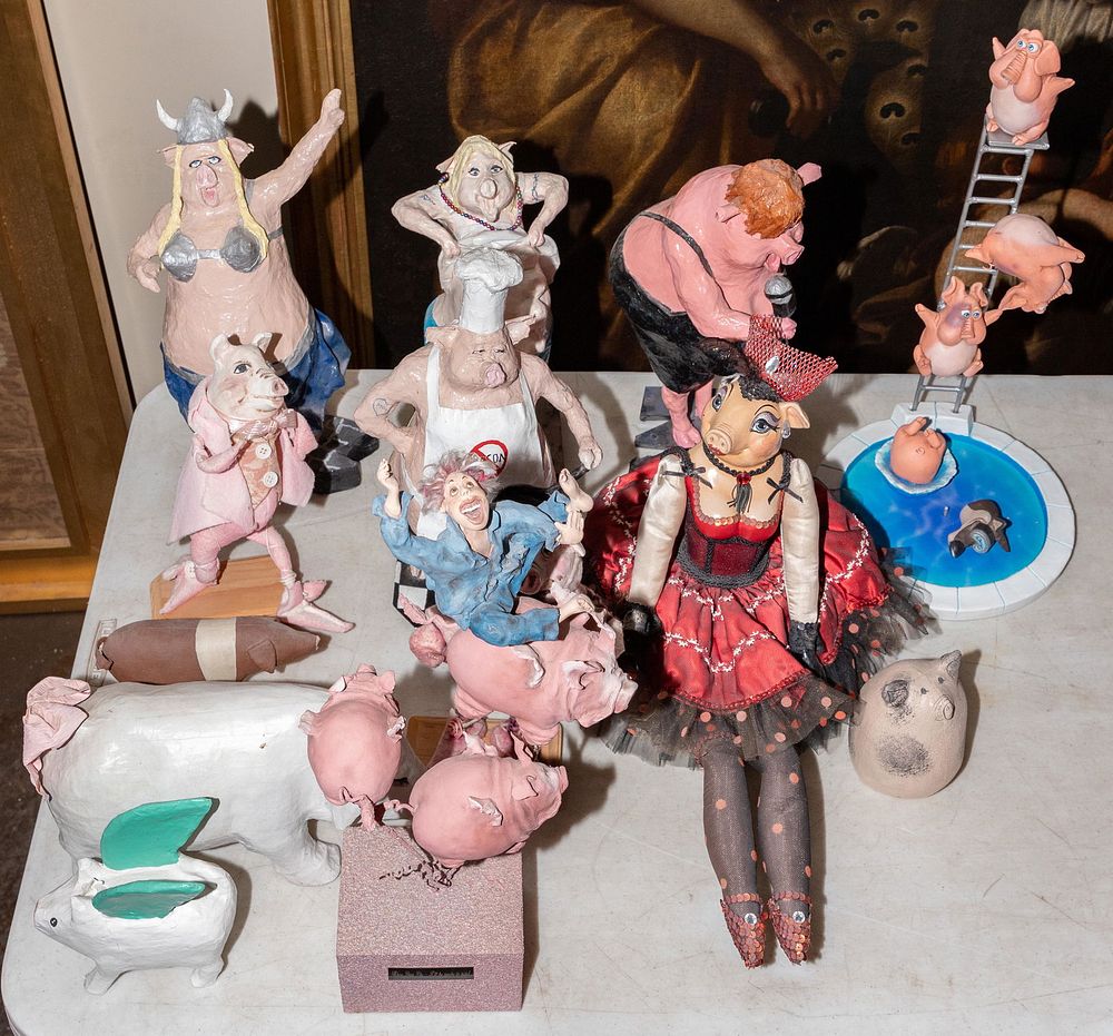Lot 254: Steve Wirtz (American, 20th Century) Papier Mache
