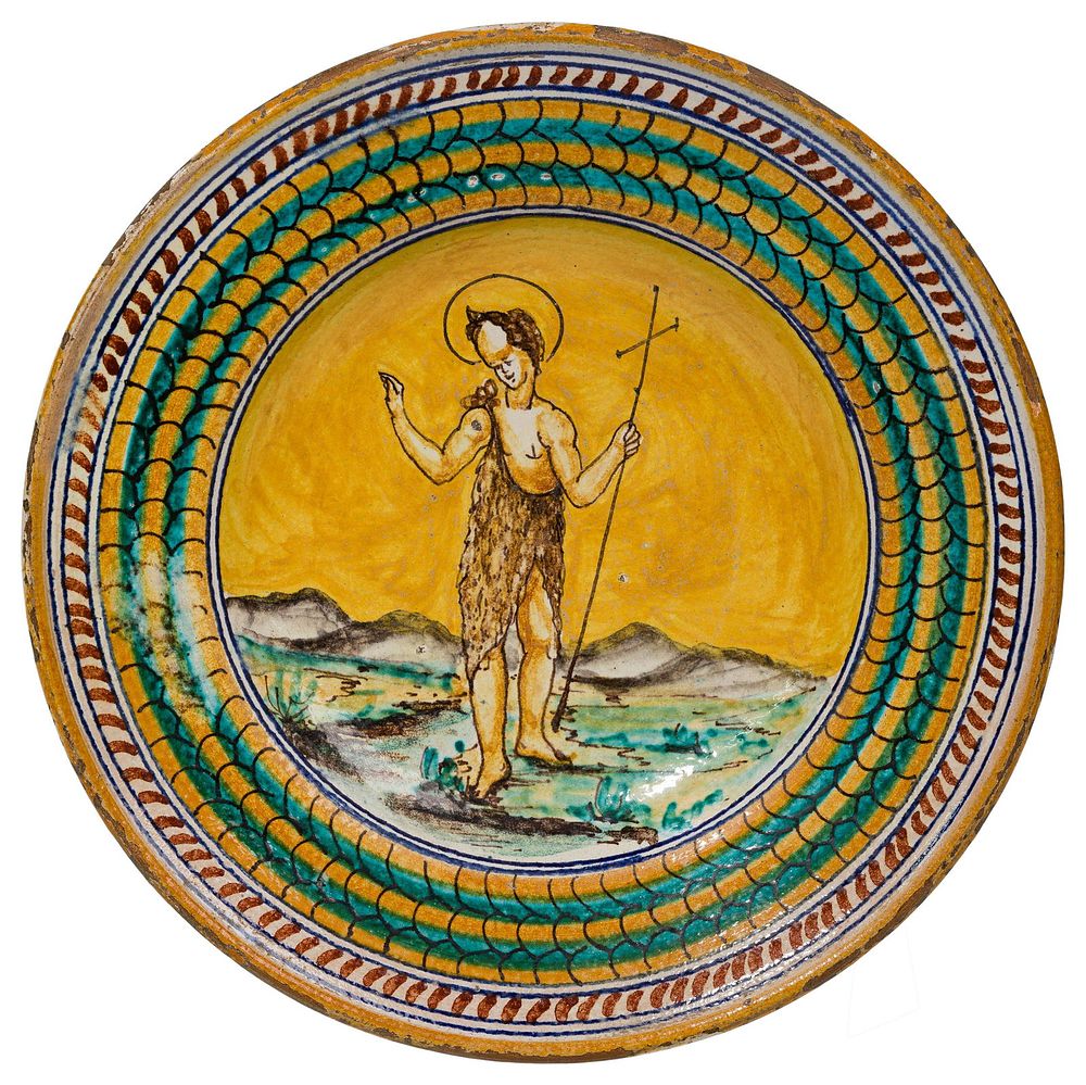 Lot 282: Italian Montelupo Majolica Charger