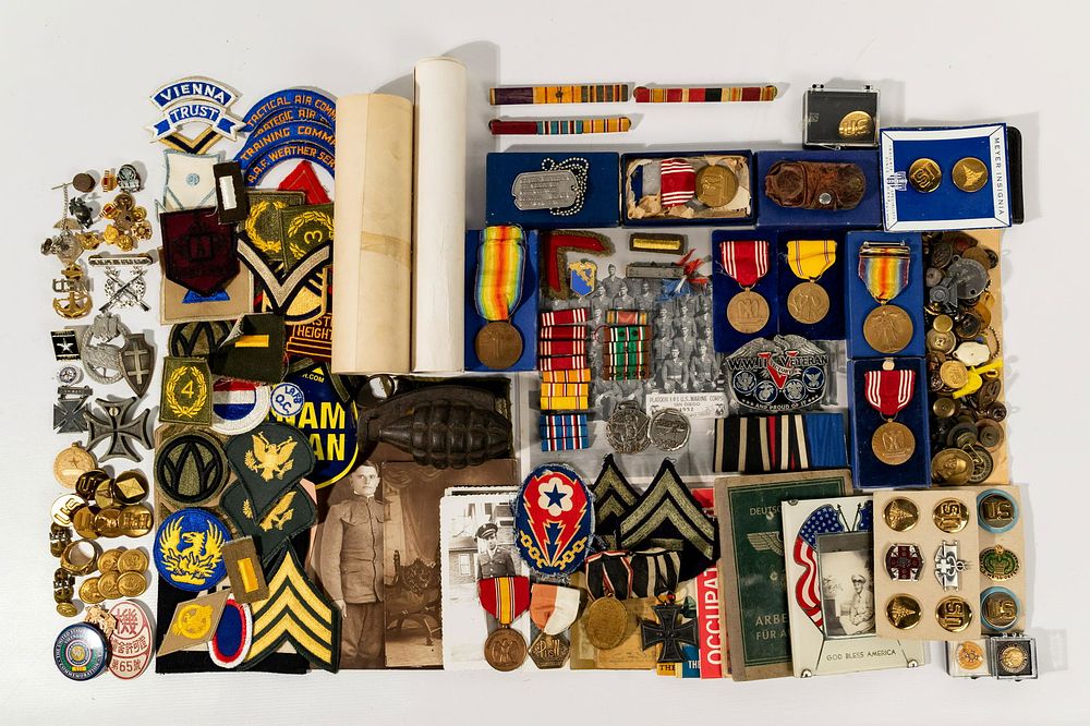 Lot 288: Military Medal, Patch and Ephemera Assortment