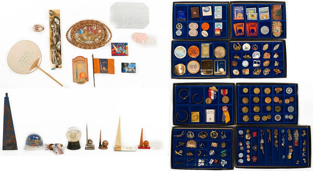 Lot 295: 1939 New York World Fair Pin and Souvenir Assortment