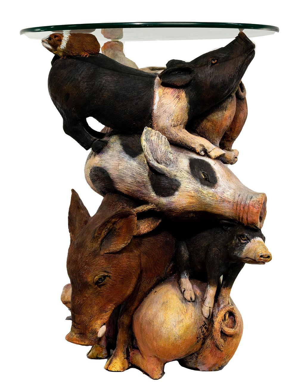 Lot 336: Jef Raasch (American, 20th Century) Pig Side Table
