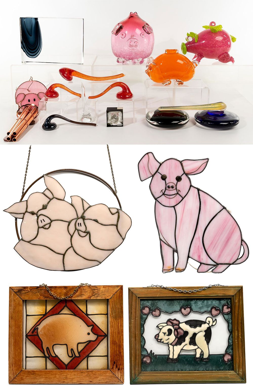 Lot 339: Glass Pig Assortment