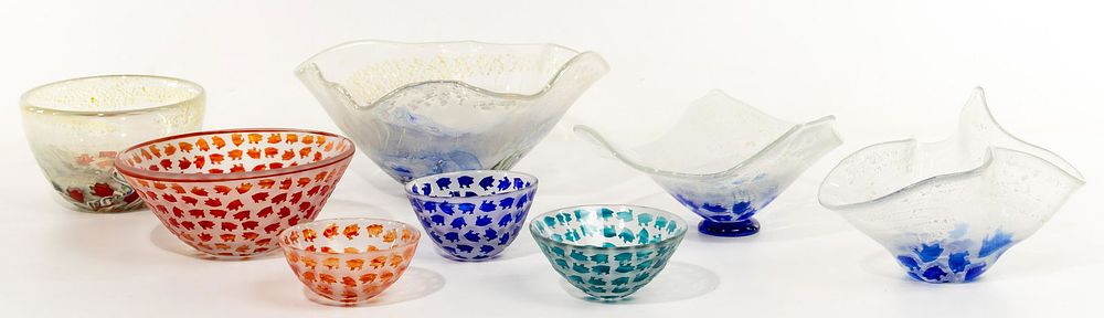 Lot 342: Colleen Ott (American, 20th Century) Art Glass