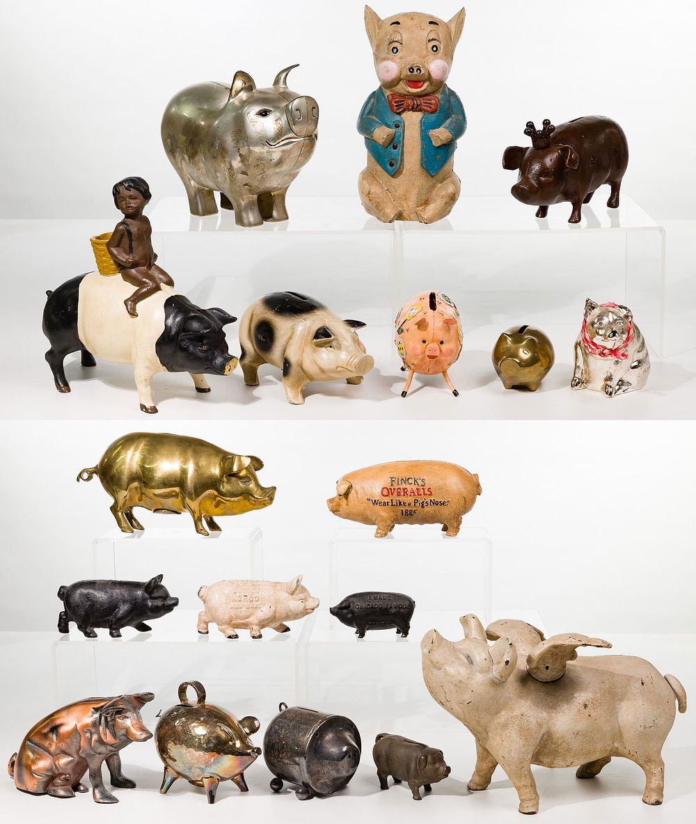 Lot 359: Pig Metal Still Bank Assortment