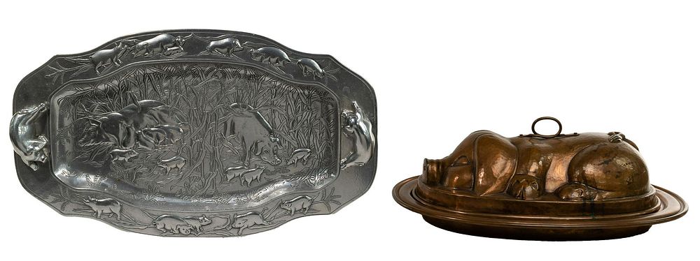 Lot 362: Pig Motif Serving Platters