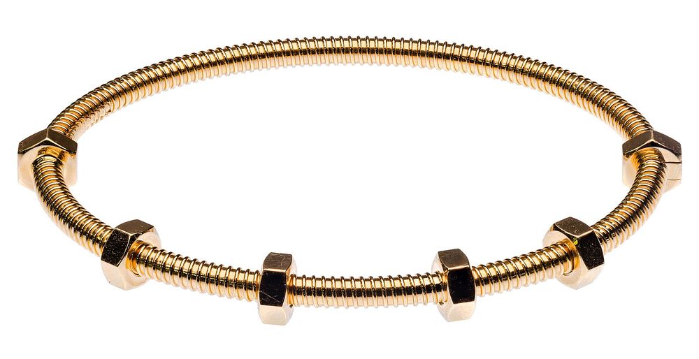 Lot 416: Cartier 18k Rose Gold 'Ecrou de Cartier' Bracelet