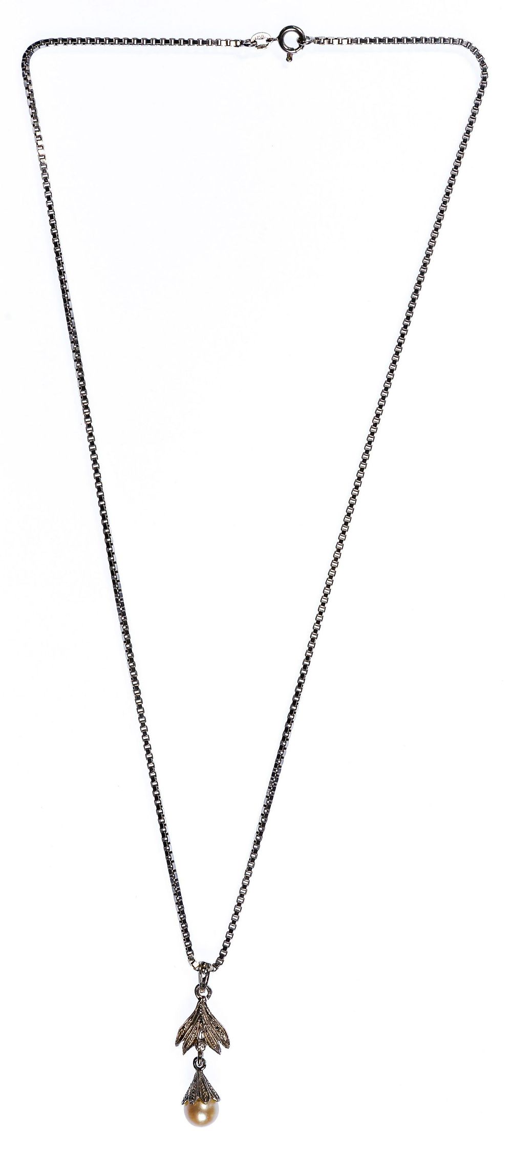 Lot 420: Braconi Gustavo 18k White Gold Pendant and Necklace