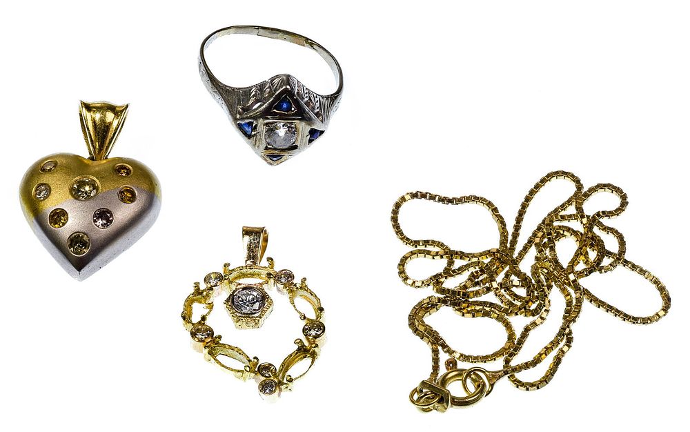 Lot 423: 18k Yellow and White Gold Jewelry Assortment