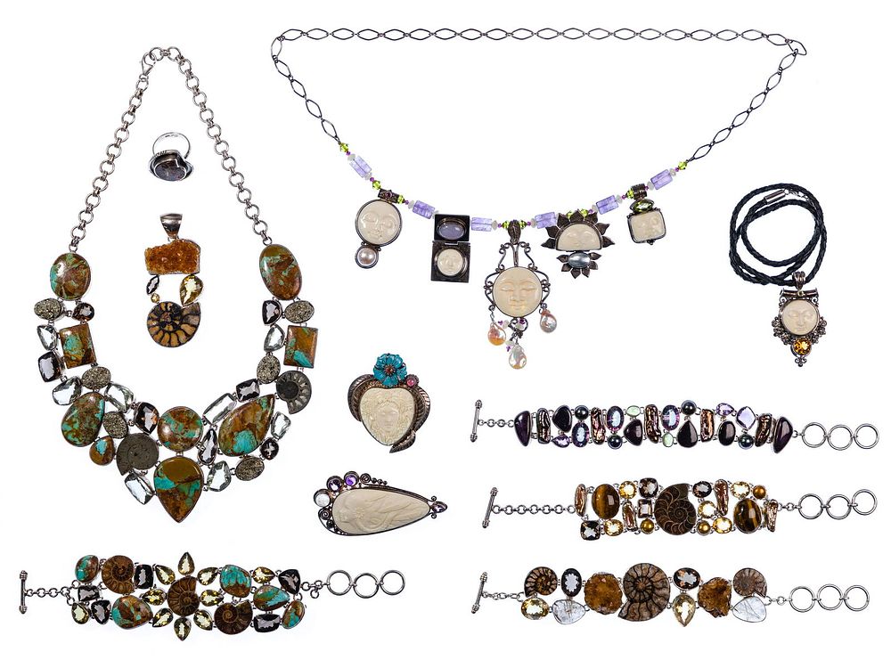 Lot 516: Designer Sterling Silver and Gemstone Jewelry