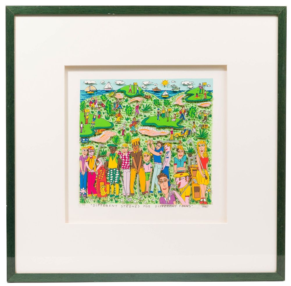 Lot 159: James Rizzi (American, 1950-2011) 'Different Strokes