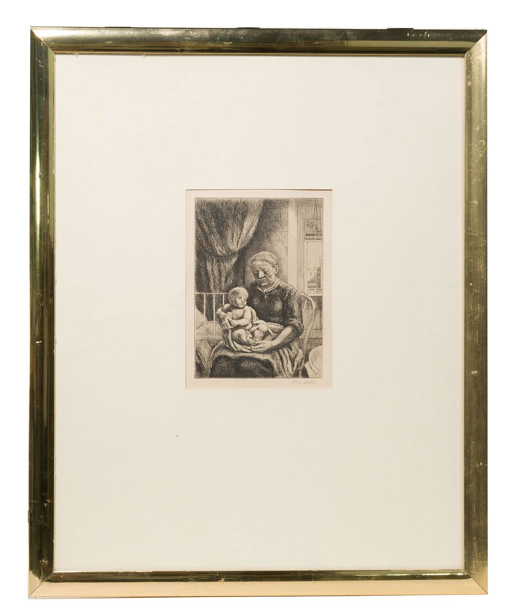 Lot 160: Kenneth Hayes Miller (American, 1876-1952) 'Nurse and