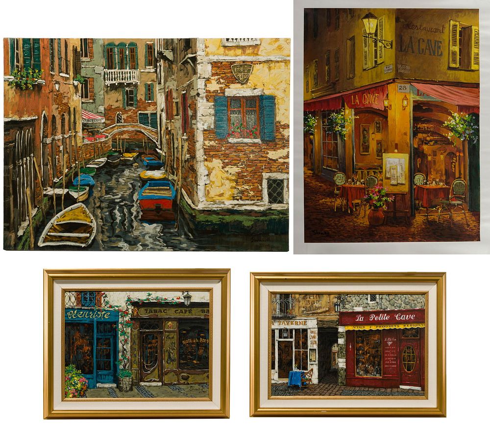 Lot 171: Victor Shvaiko (Russian, b.1965) Embellished Giclees on