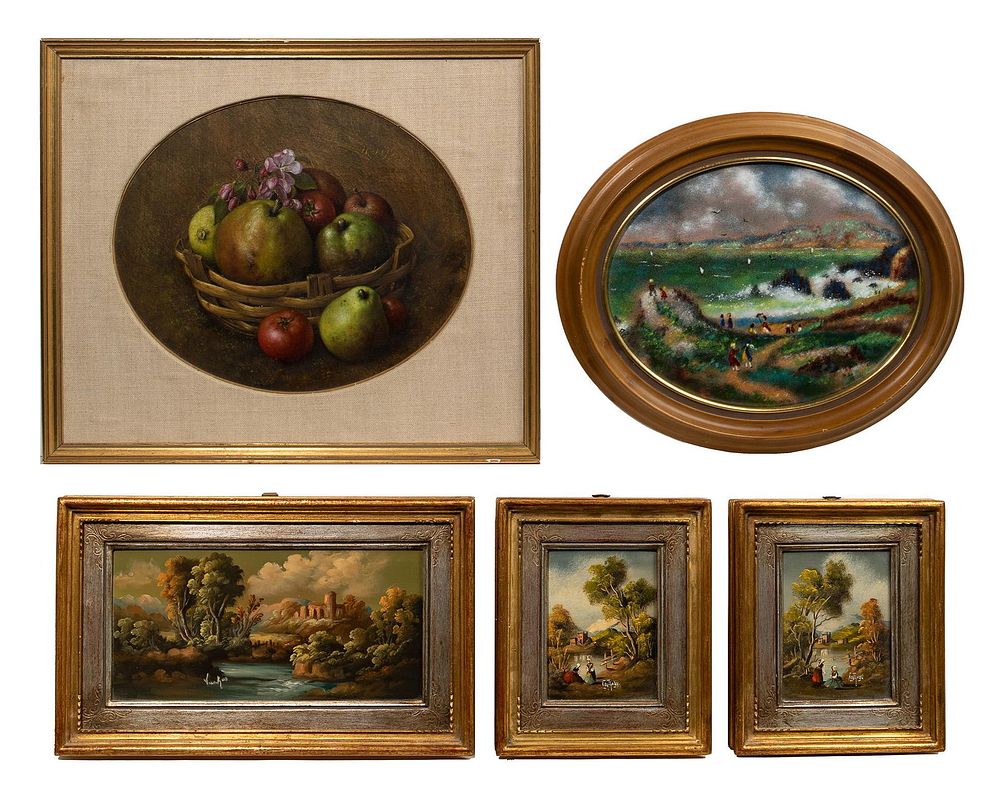 Lot 182: Oil and Glaze Artwork Assortment