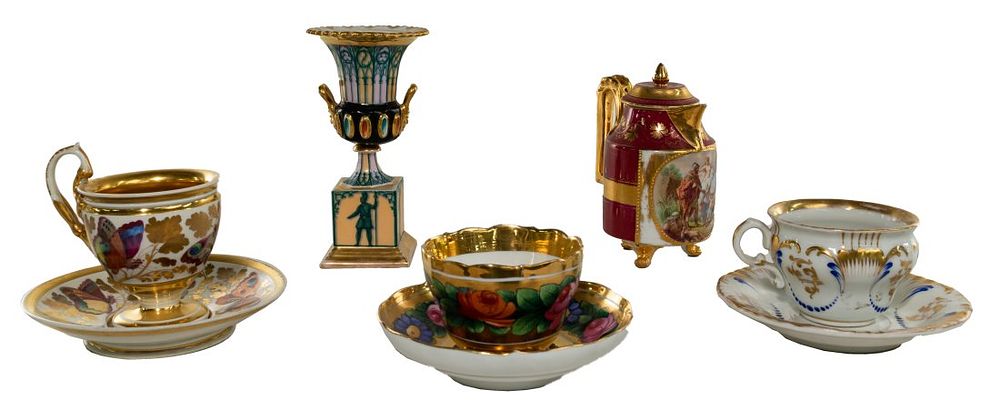 Lot 200: Porcelain Cup and Saucer Assortment