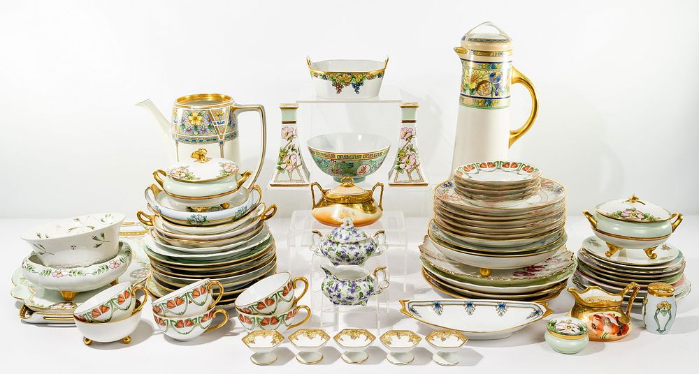 Lot 202: Hand Painted Porcelain Assortment