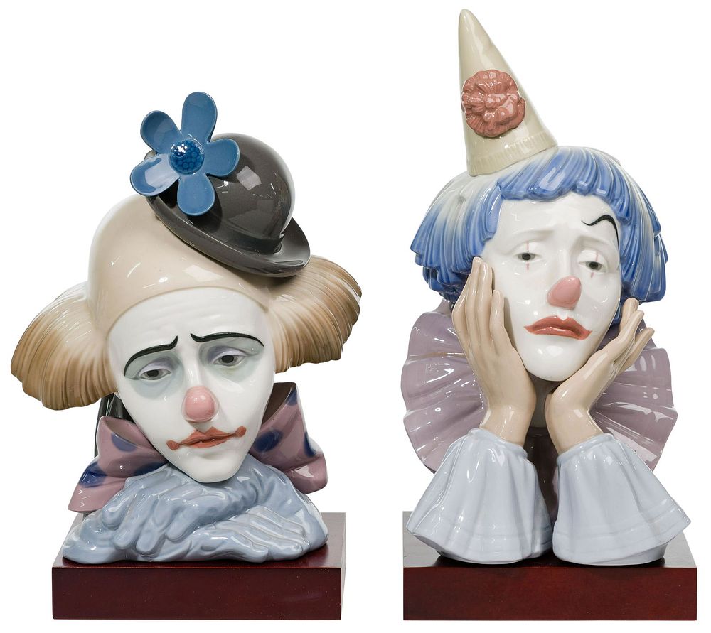 Lot 214: Lladro Clown Figurines