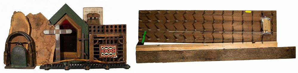 Lot 220: Rustic Style Wood Object Assortment