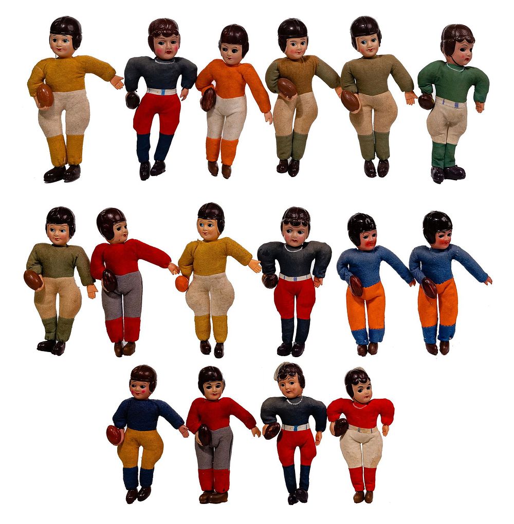 Lot 224: Football Player Celluloid Figurine Assortment