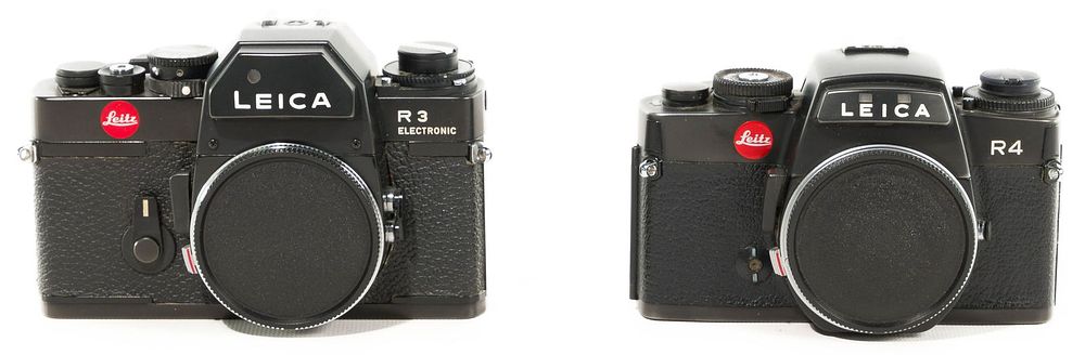 Lot 228: Leica R3 Electronic and R4 SLR 35mm Black Body Cameras