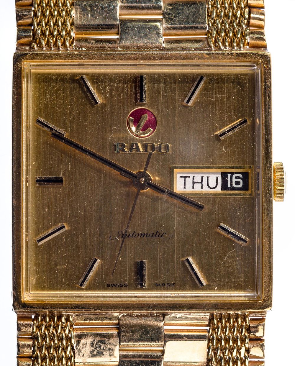 Lot 302: Rado 18k Gold Case and Band Automatic Wristwatch