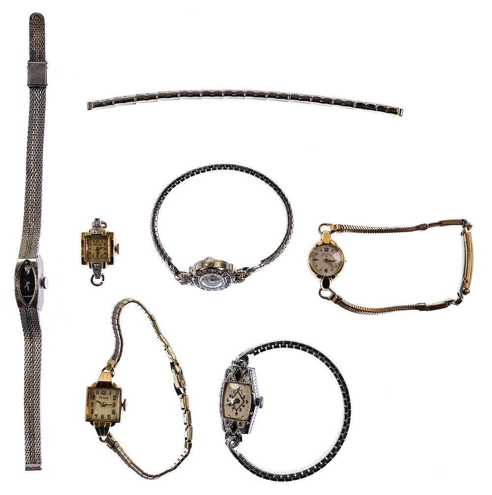 Lot 304: 14k Gold Case Wristwatch Assortment