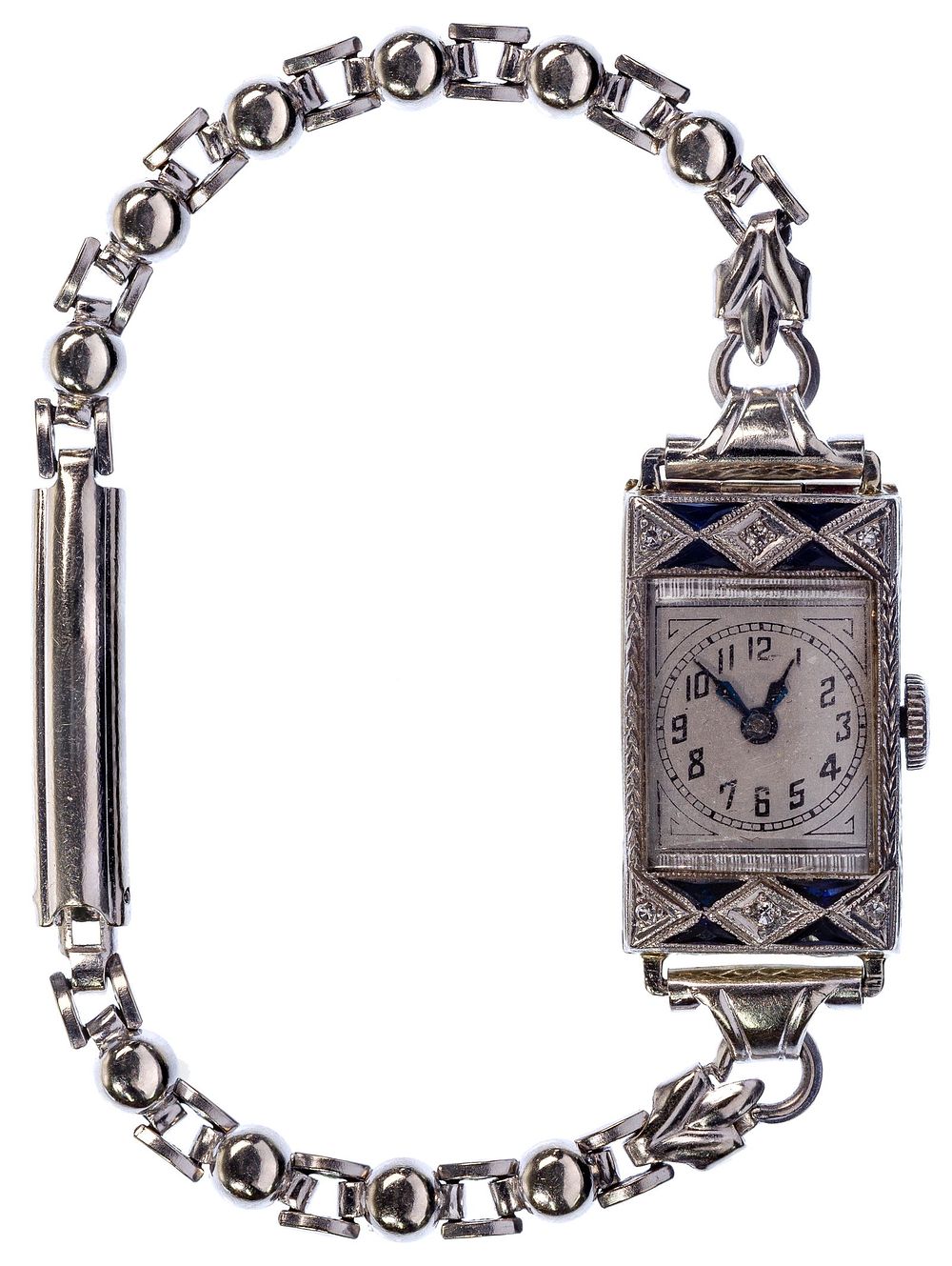 Lot 308: Platinum / 18k White Gold Case Wrist Watch