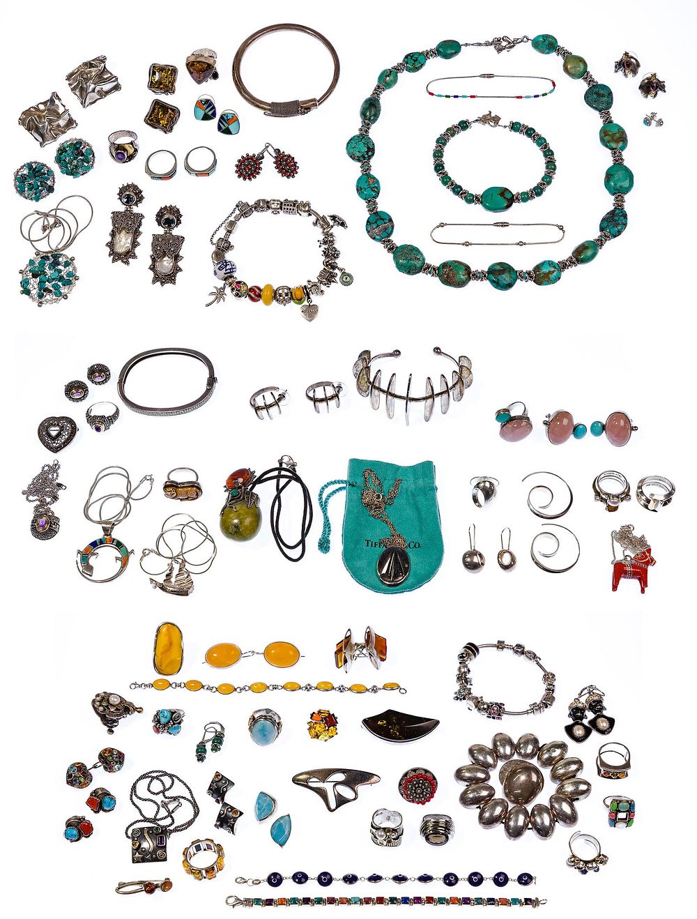 Lot 345: Designer, Signed and Sterling Silver Jewelry Assortment