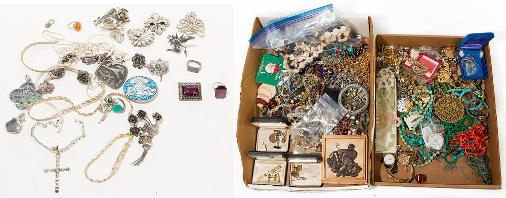 Lot 347: Sterling Silver and Costume Jewelry Assortment