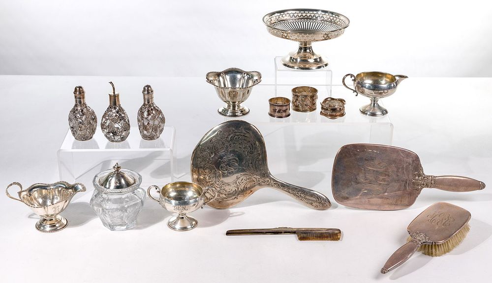 Lot 371: Sterling Silver Object Assortment