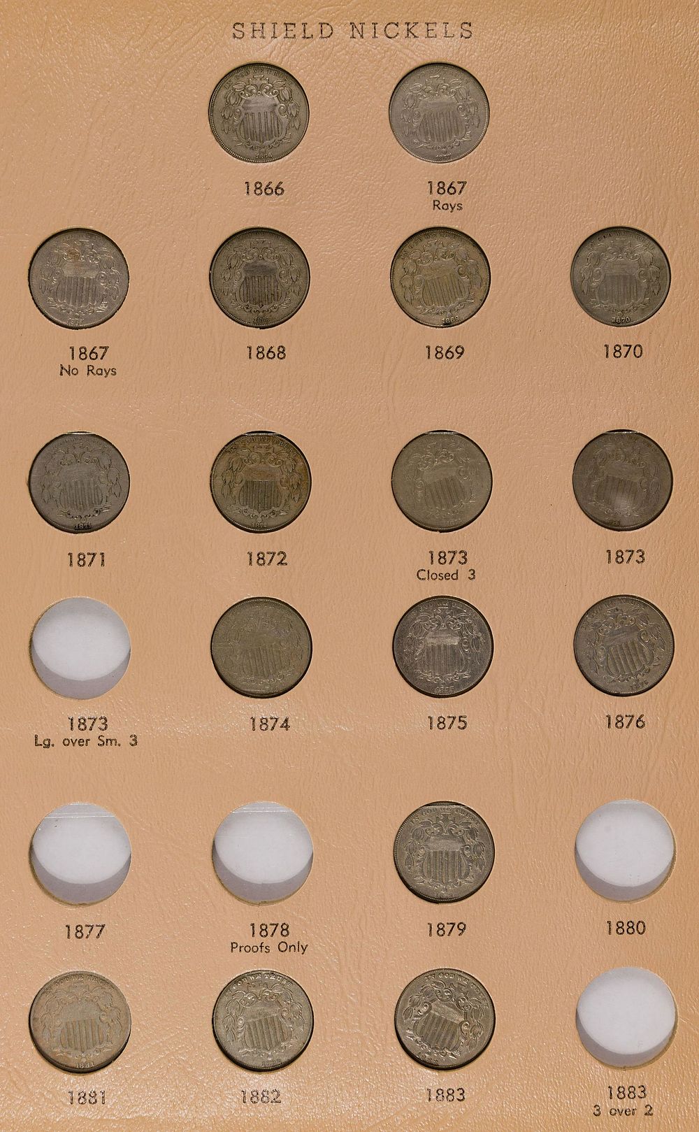 Lot 417: Shield 5c Near Set