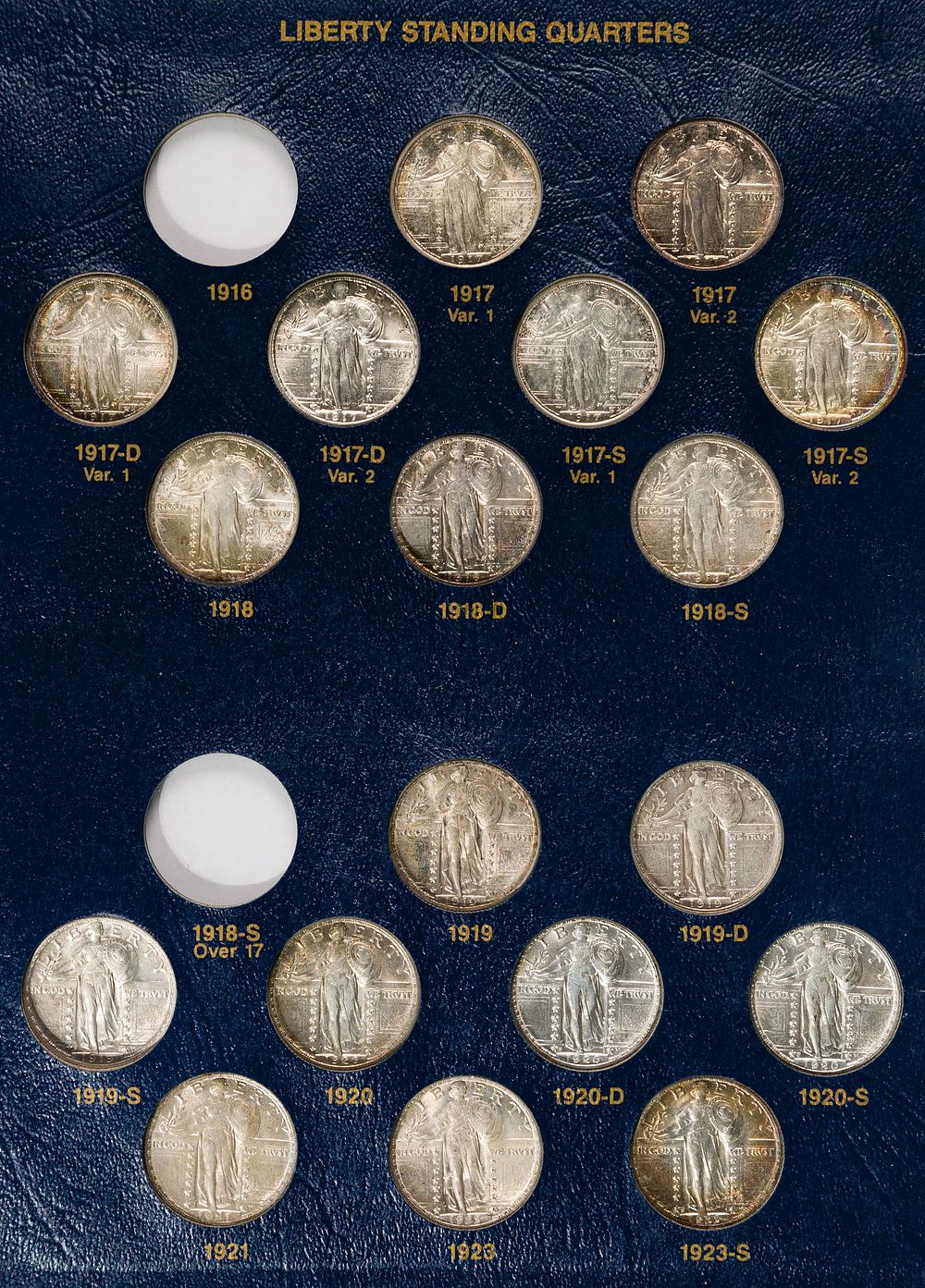 Lot 435: Standing Liberty 25c Partial Set