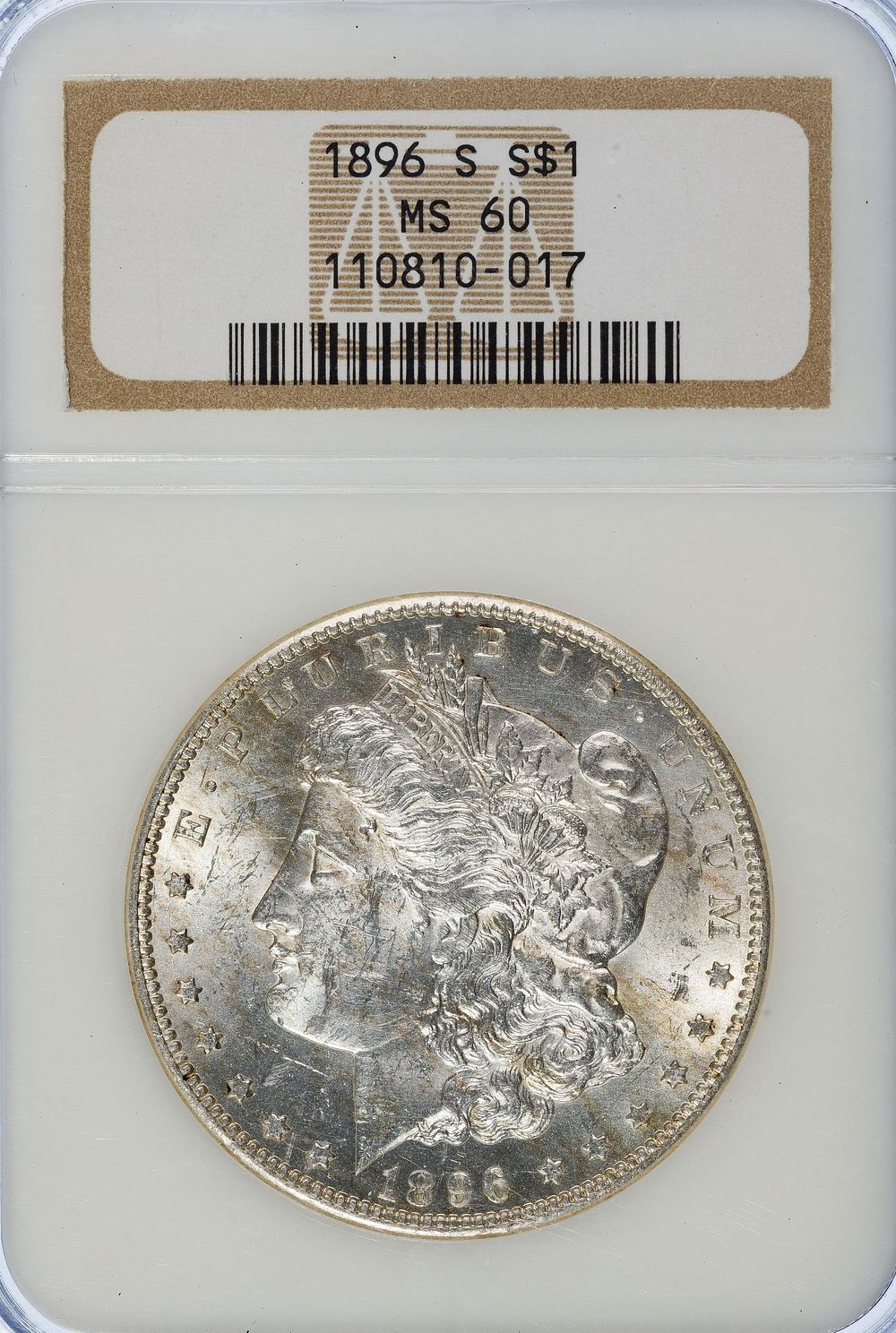 Lot 456: 1896-S $1 MS-60 NGC