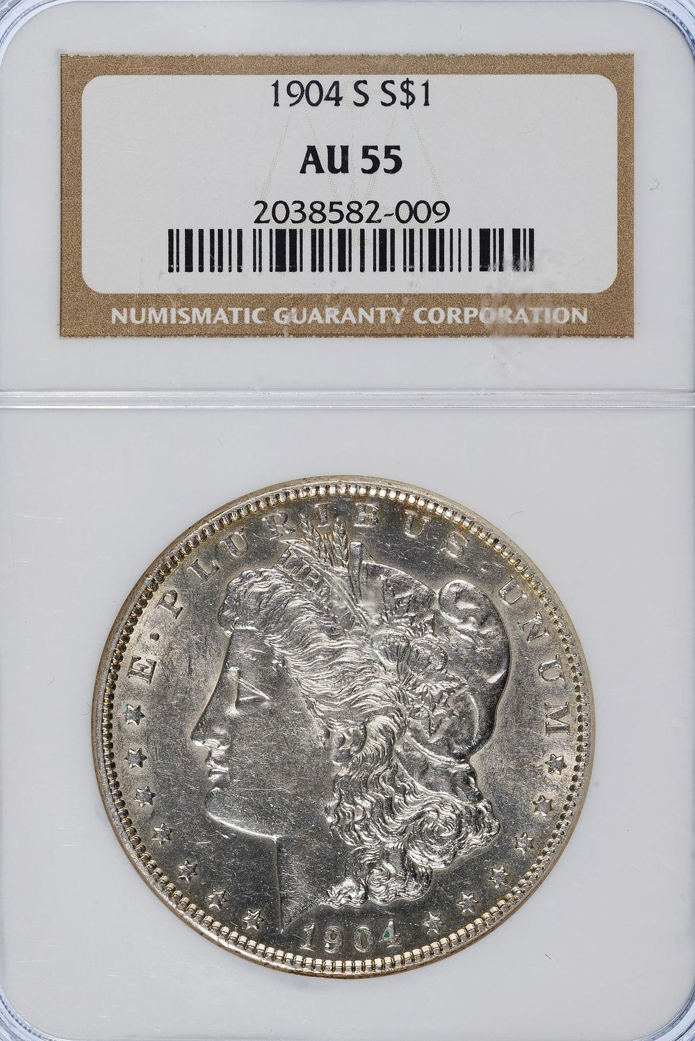 Lot 458: 1904-S $1 AU-55 NGC