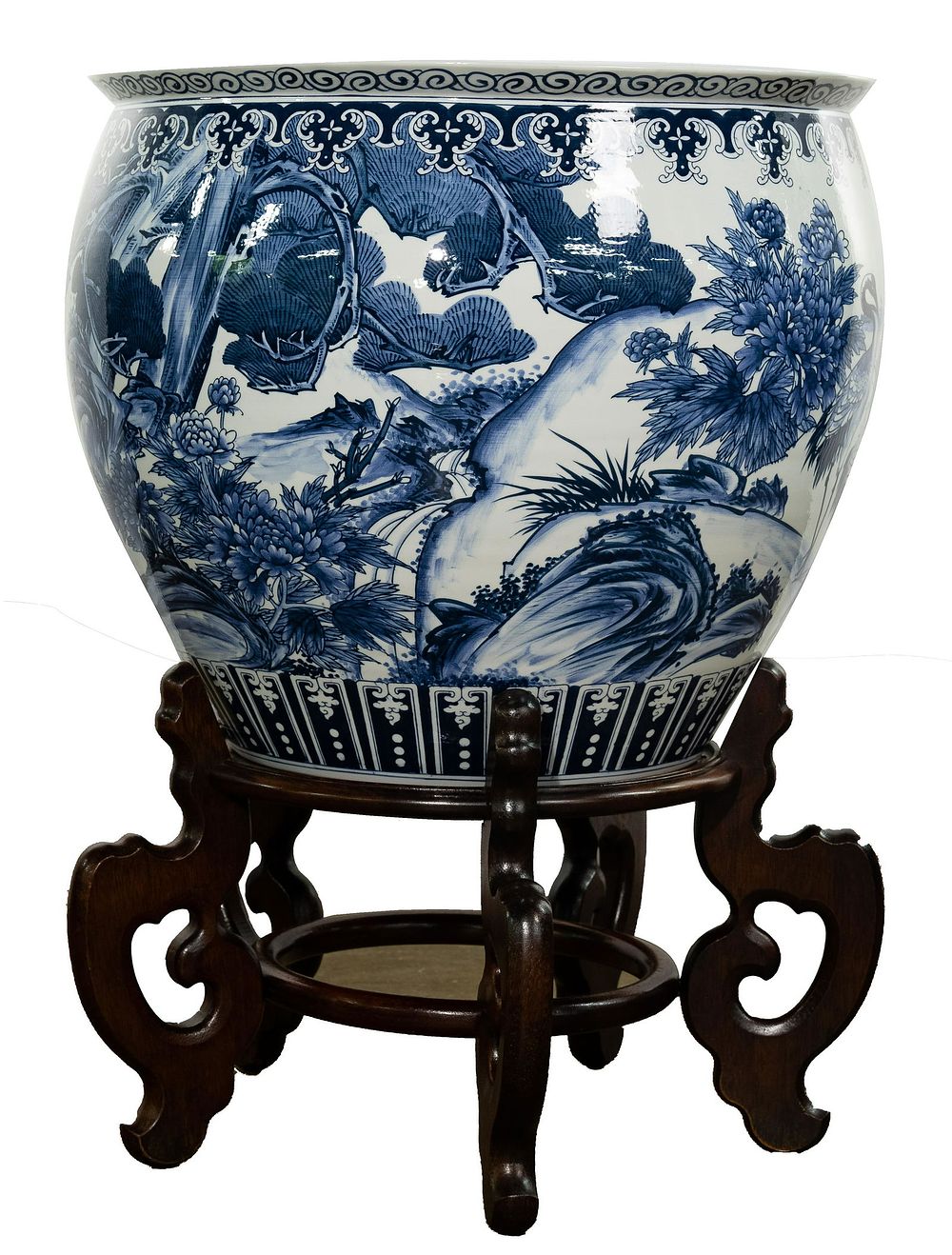 Lot 158: Asian Ceramic Planter and Stand