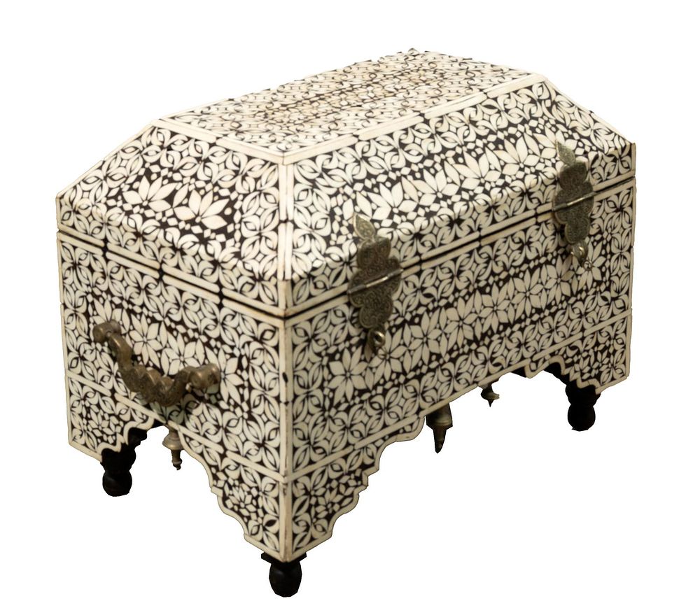 Lot 168: Moroccan Bone Inlay Trunk
