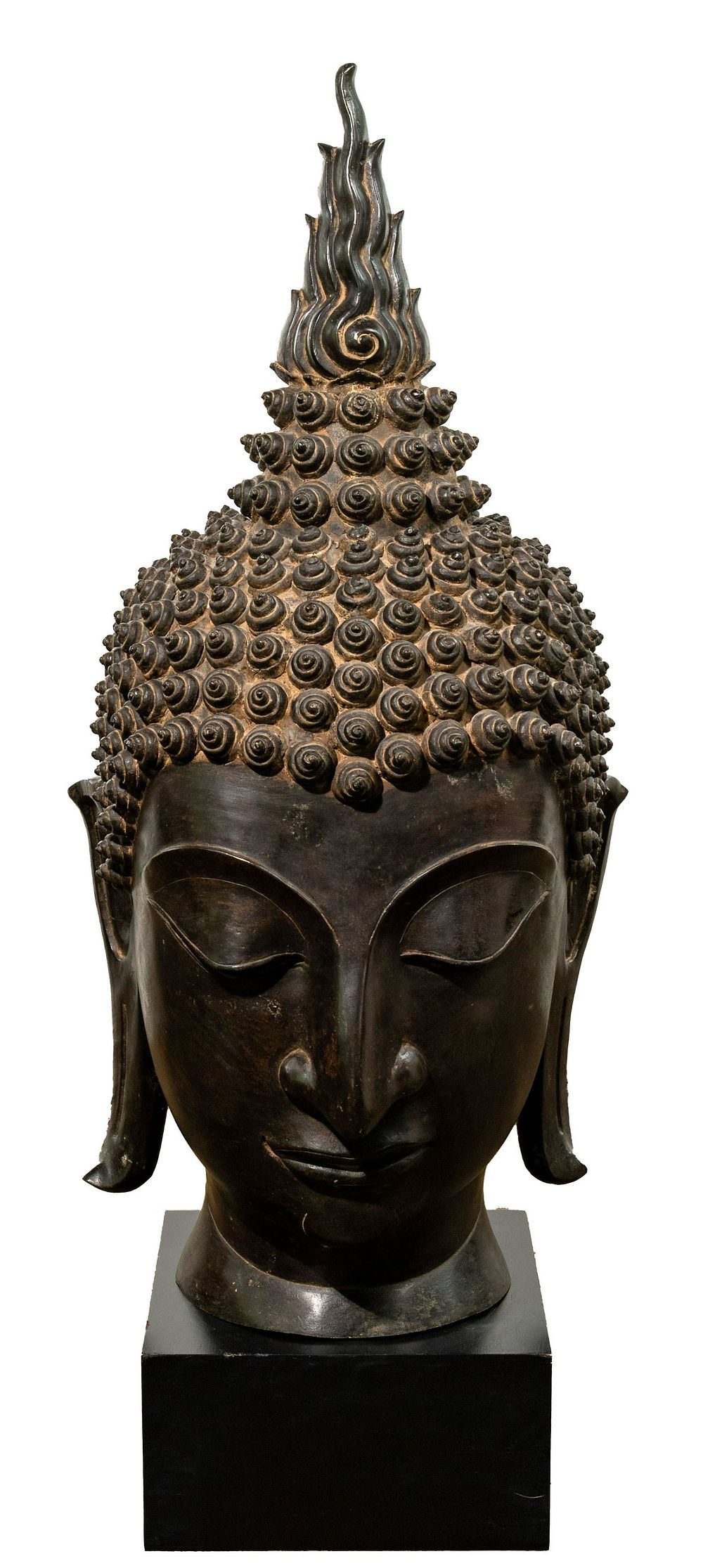 Lot 171: Thai Ayutthaya Style Bronze Buddha Head