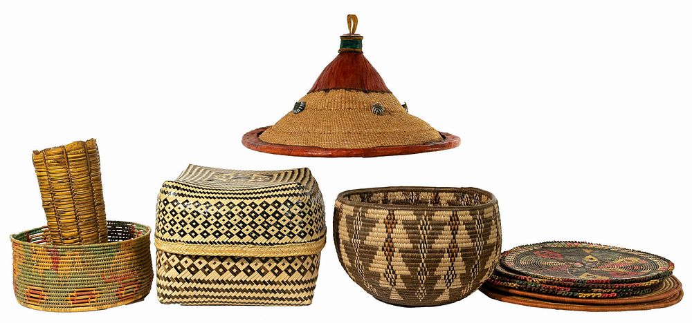 Lot 188: Multi-Cultural Woven Object Assortment