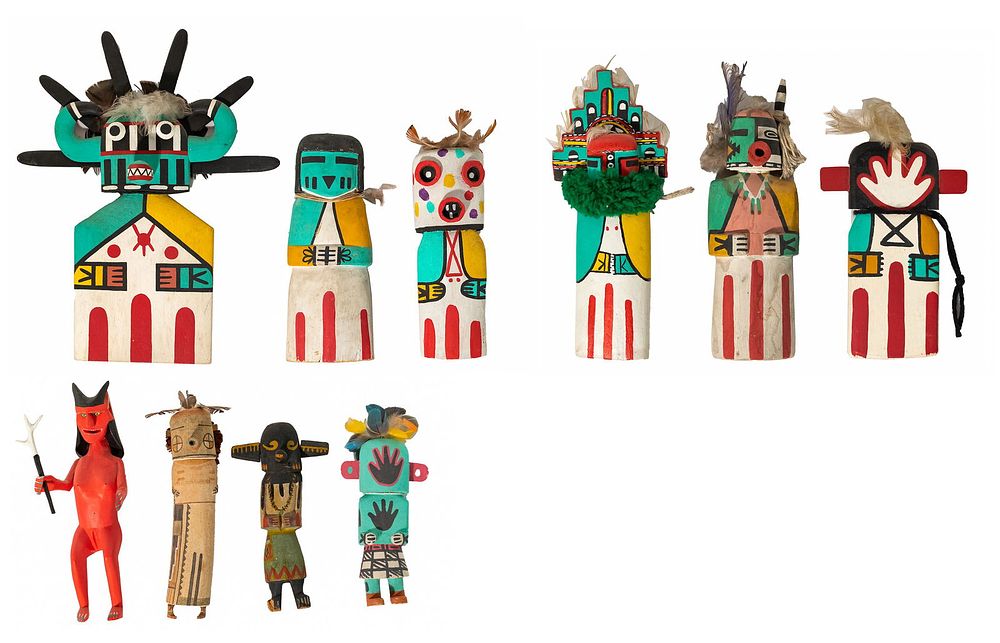 Lot 195: Native American Indian Kachina Doll Assortment