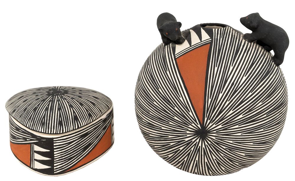 Lot 202: Jennifer Sanchez Acoma Fine-Line Polychrome Pottery
