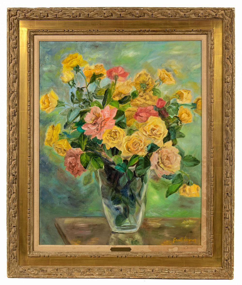 Lot 215: Janet Gaynor (American, 1906-1984) Oil on Canvas