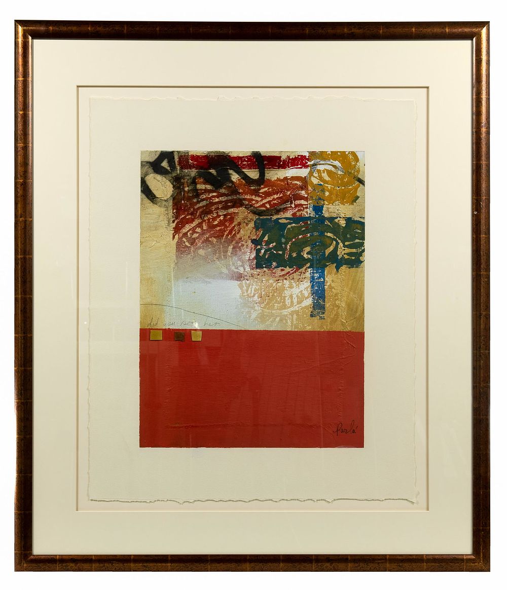 Lot 221: Jose Parla (American, b.1973) Mixed Media on Paper