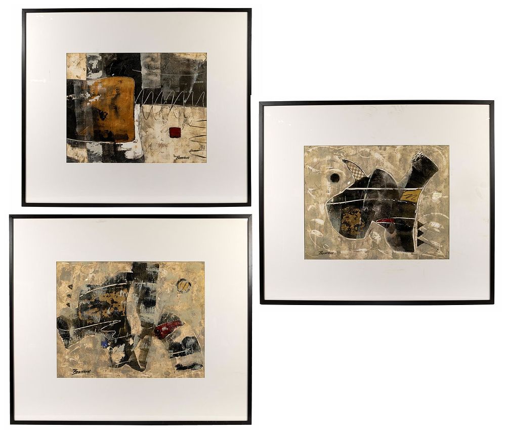 Lot 225: Patrice Beckerich (Canadian, b.1946) Acrylics on Paper