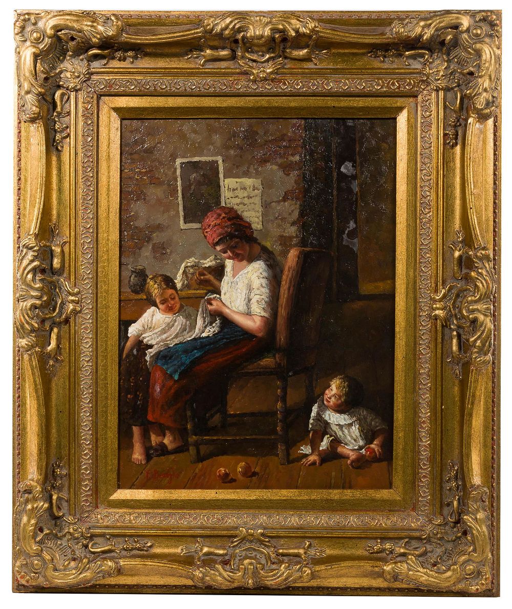 Lot 246: Edgardo Benaglio (Italian, b.1934) Oil on Board