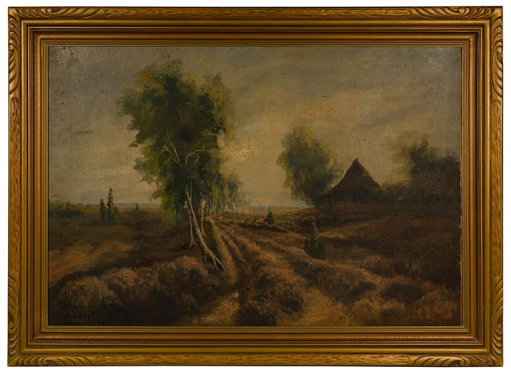 Lot 247: Ernest Vogt (German, 19th-20th Century) 'Vareler Heide'