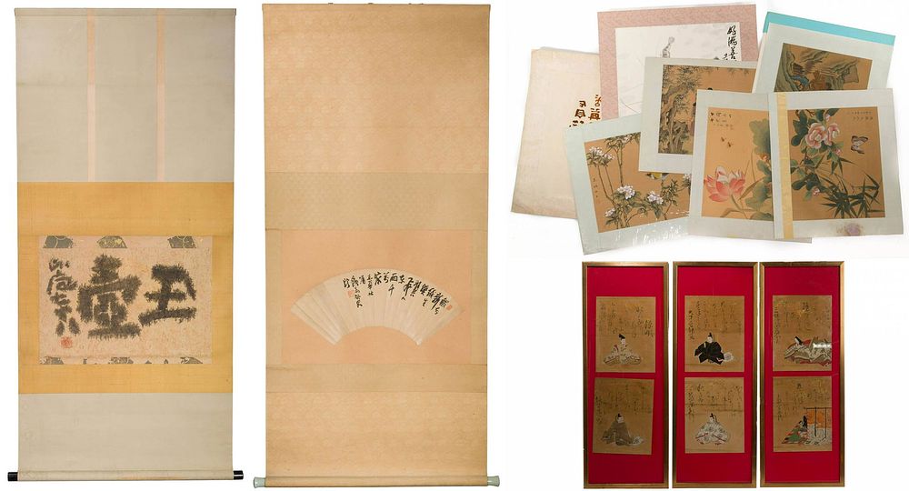 Lot 258: Hian Shimizu (Japanese, 1883-1975) Calligraphy Scroll