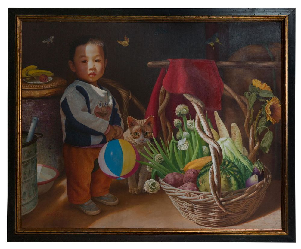 Lot 266: Yan-Zhou Xu (Chinese, b.1961) Oil on Canvas