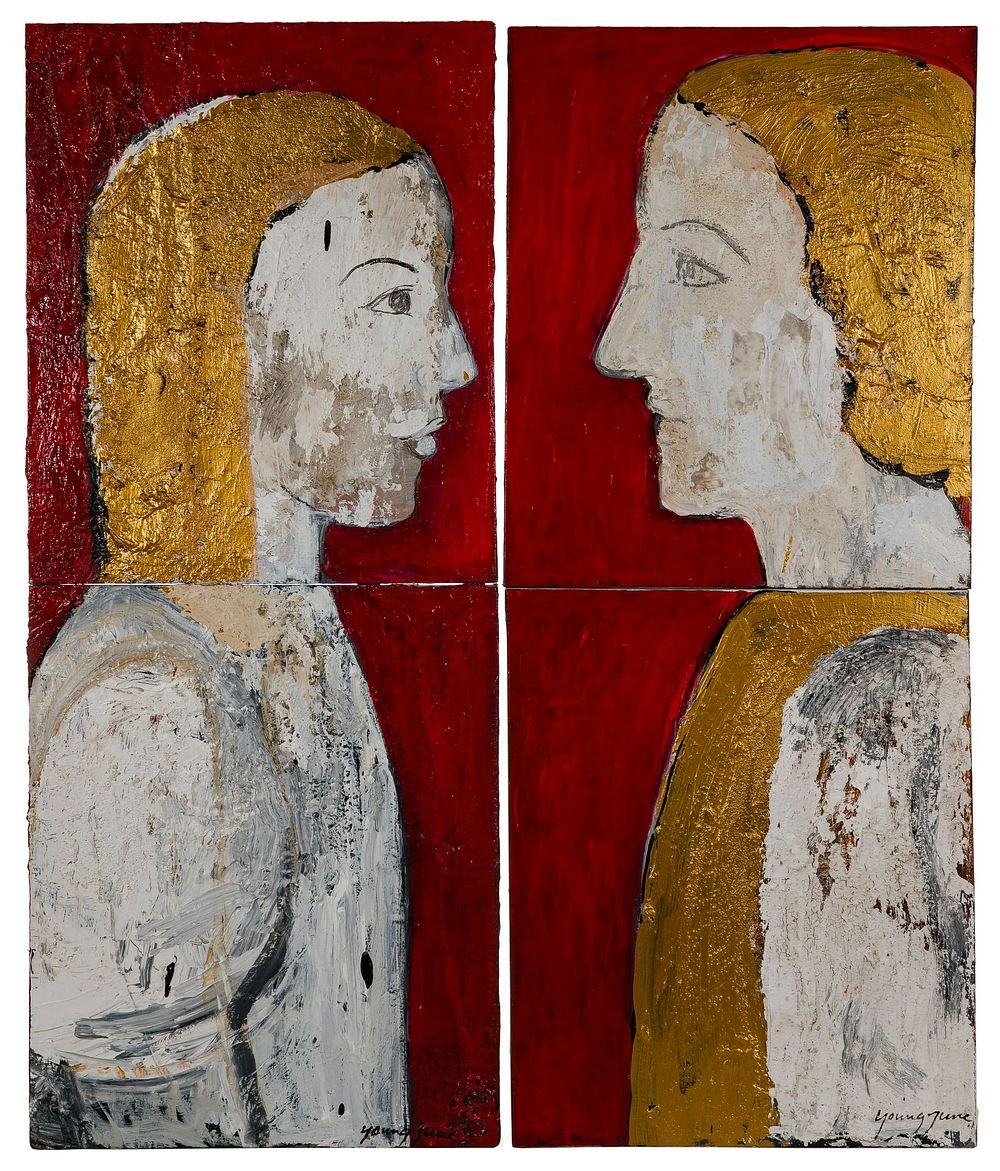 Lot 267: Young June Lew (Korean, b.1947) 'Saint #2' and 'Saint
