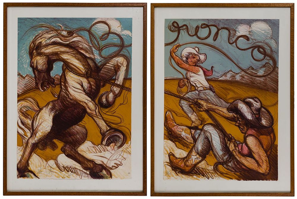 Lot 279: Luis Jimenez (American, 1940-2006) 'Bronco' Lithographs