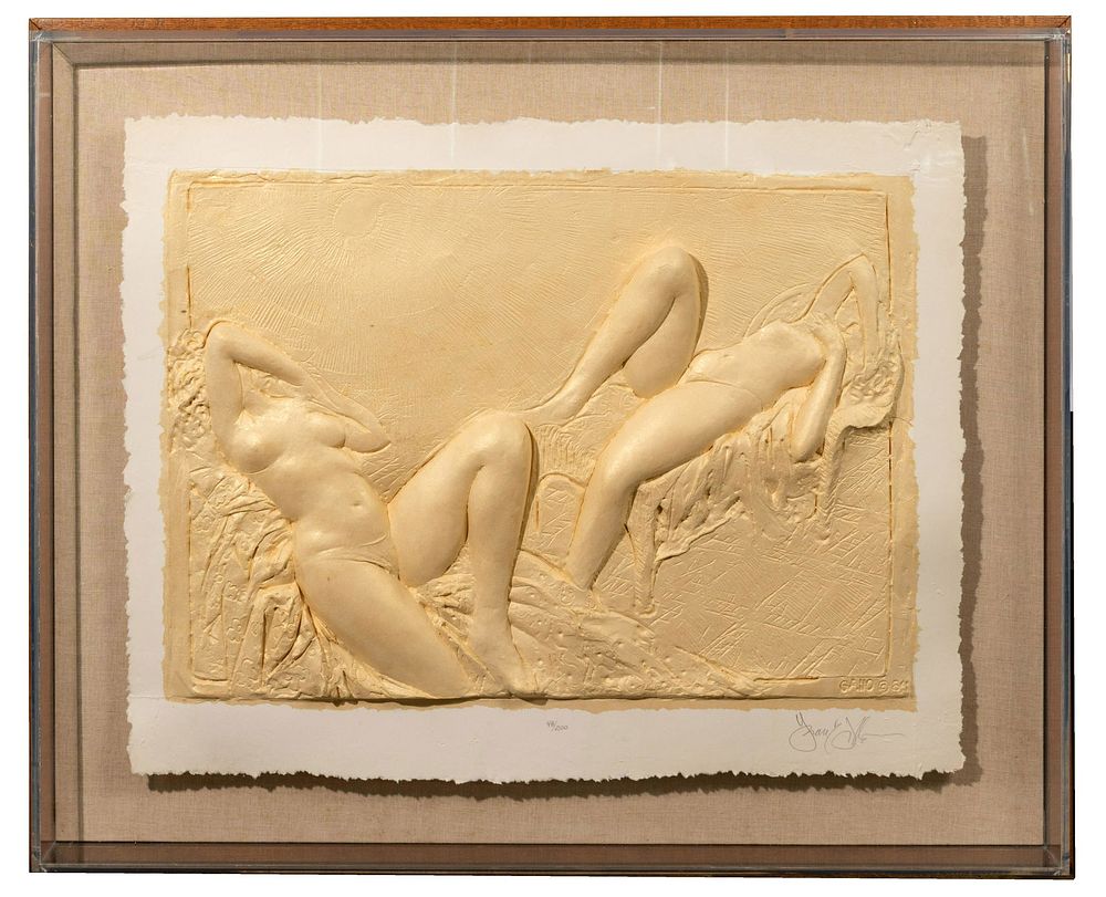Lot 294: Frank Gallo (American, b.1933) Cast Paper Relief